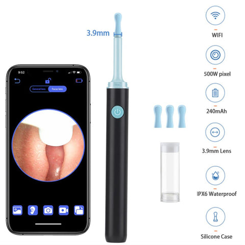 3.9mm Wireless WiFi Ear Pick Otoscope Camera