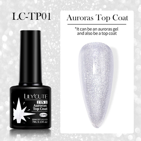7ML Aurora Top Coat Sparking Aurora Gel Nail Polish