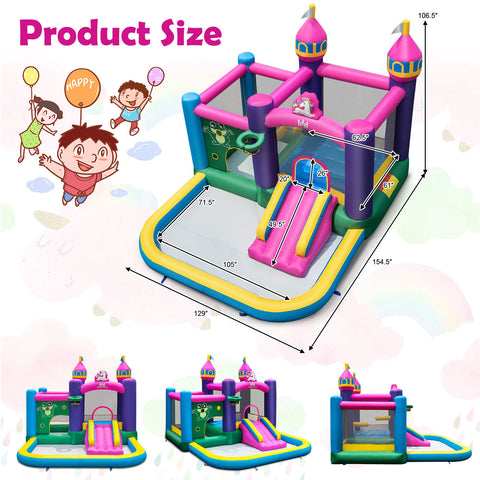 Babyjoy Inflatable Unicorn-themed Bounce
