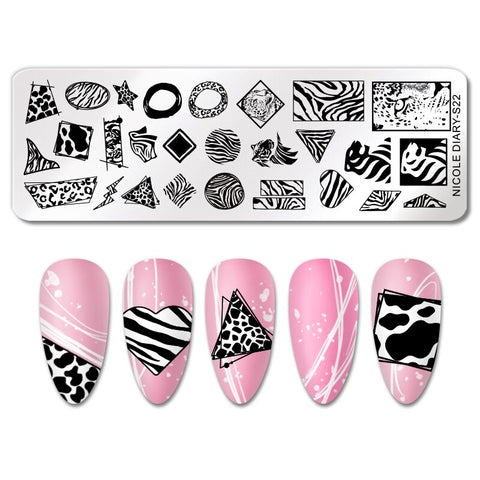 New Flower Stripe Design Stamping Plates