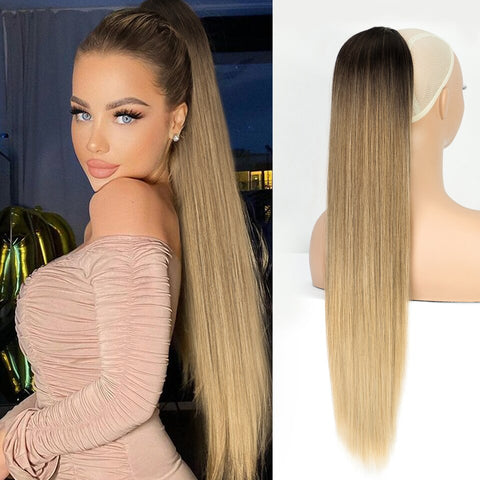 30inch Synthetic Drawstring Ponytail  Clip