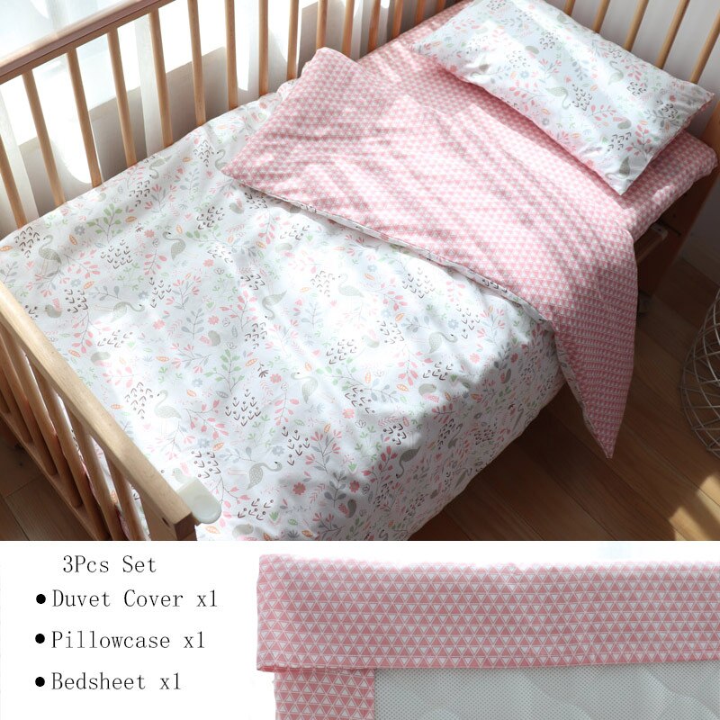 3 Pcs Baby Crib Bedding Set