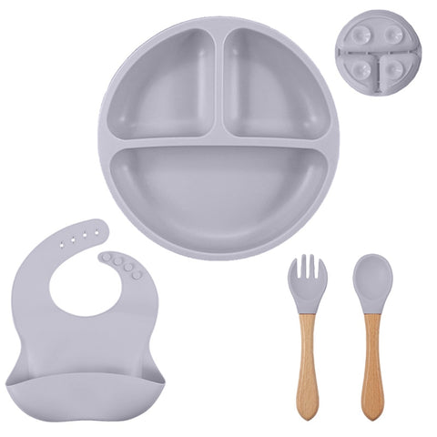 Baby Silicone Plate Spoon Set