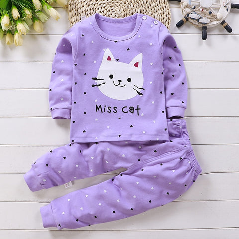 Kids Long Sleeved Pajamas Sets