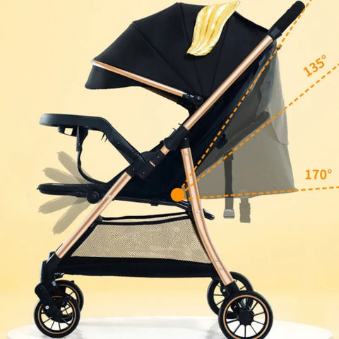 Baby Stroller Two-way light Stroller One-button Travel Portable