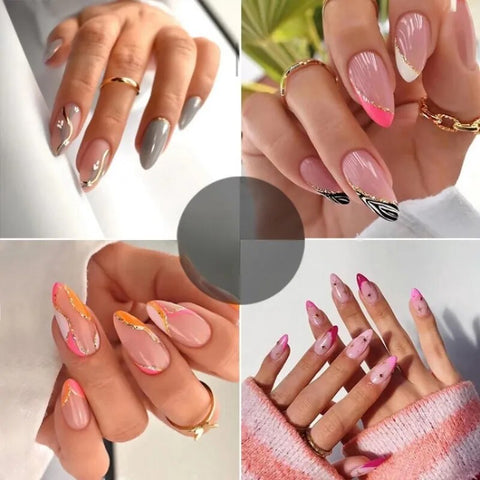 Halloween Nail Art  Nails Fake  Fake Nails Press on  Fake Nail  White Nail Tips  Nail Art French Glitter Extension Manicure
