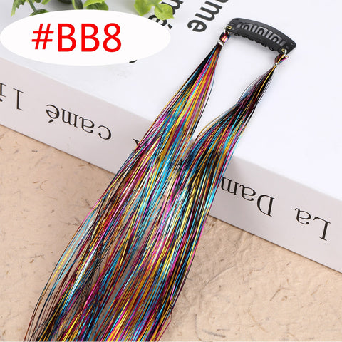 Rainbow Shiny Sparkle Hair Tinsel Kit