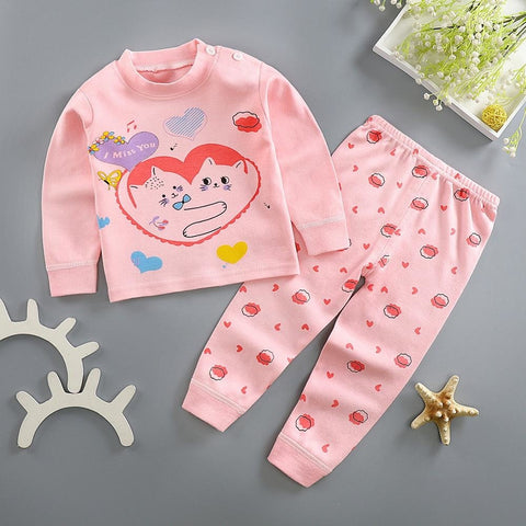 Kids Long Sleeved Pajamas Sets