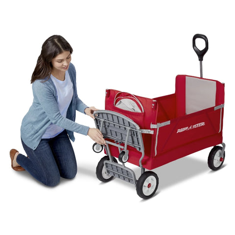 Radio Flyer, 3-in-1 Tailgater Wagon with Canopy, Folding Wagon, Red