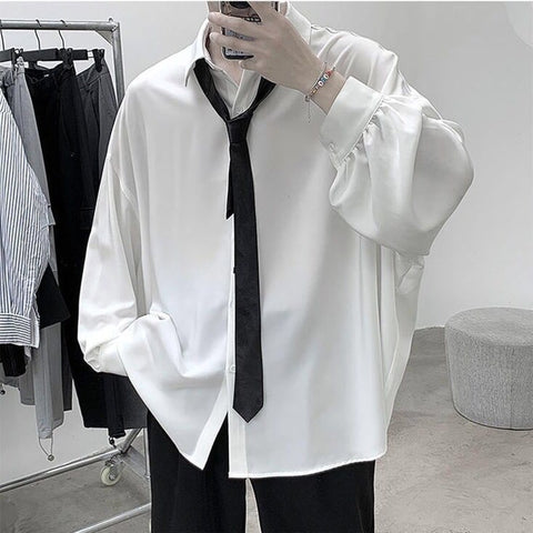 Men Comfortable Blouses Casual Loose Single Breasted Shirt
