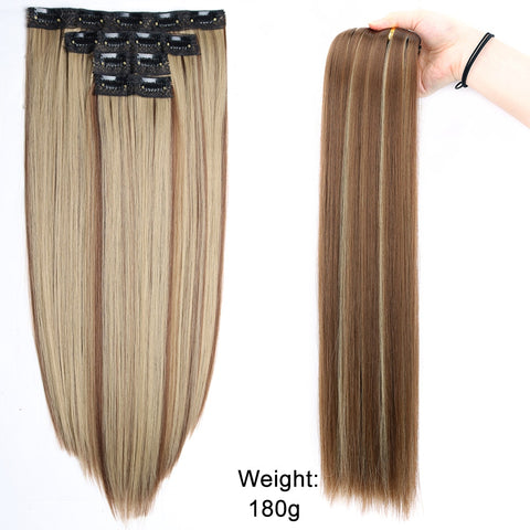 New Long Straight Clip In Hairpiece Hair Extensions