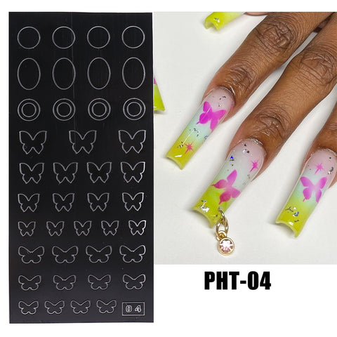 New Heart Butterfly Star Nail Stickers