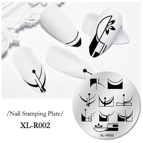 New Square Round Nail Stamping Plates