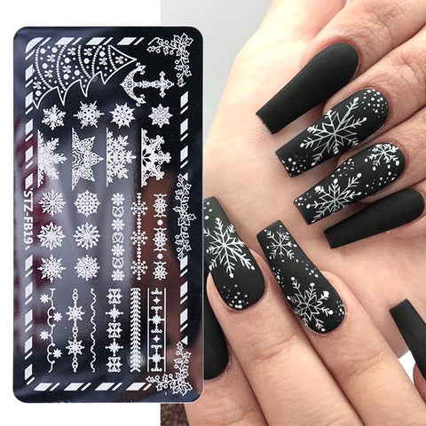New Nail Stamping Lace Petals