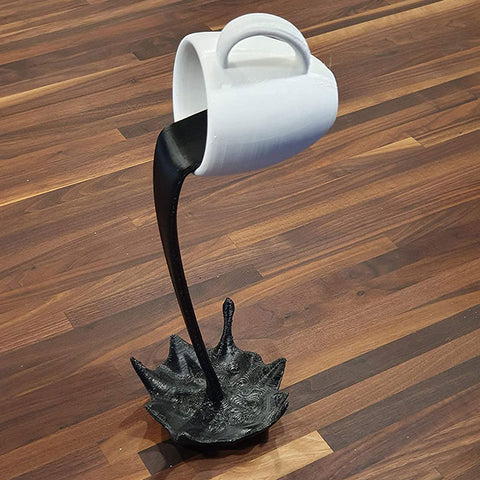 New Resin Statues Floating Coffee Cup Art