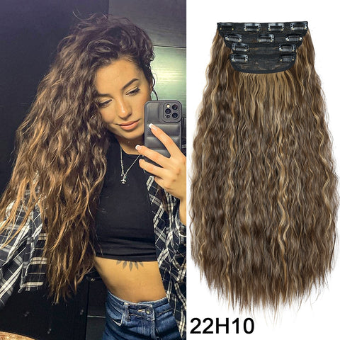 4Pcs/Set 20Inch Synthetic Hair Clip