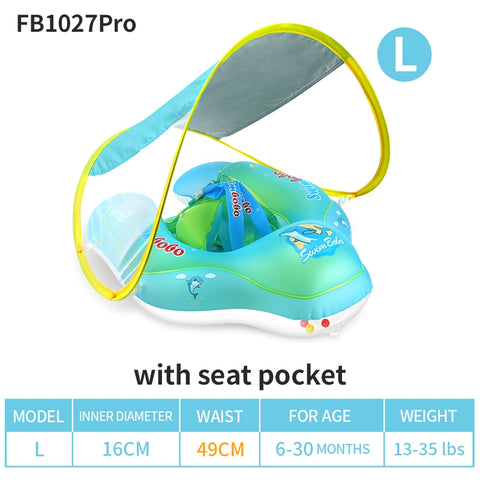 Baby Float With Canopy Swimming Ring