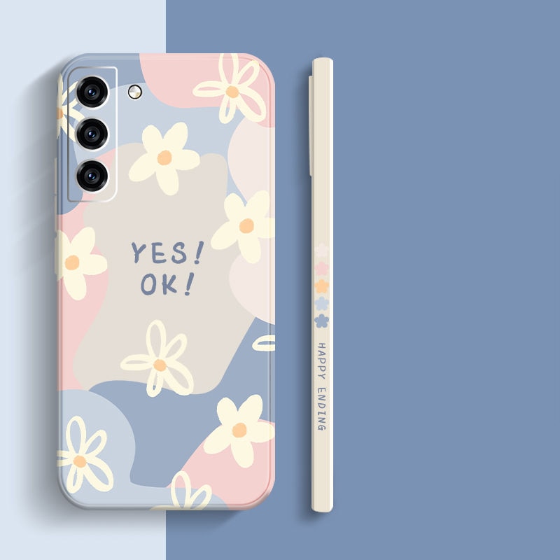 New Cartoon Flower Square Silicone Case