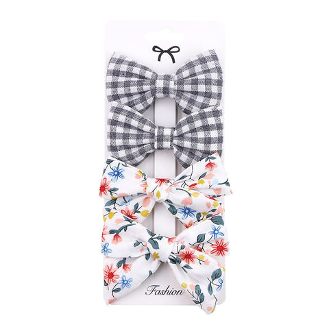 4Pcs/Set Baby Bows Hair Clips