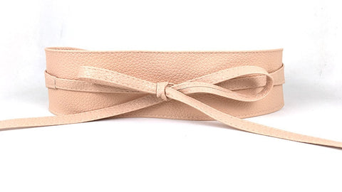 Women Dress Leather Bowknot Wide Belts