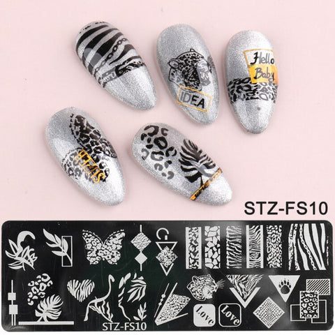 New Nail Stamping Lace Petals