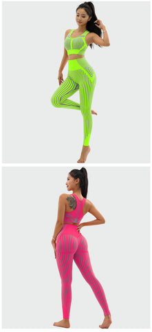 2PCS Women Seamless Yoga Set