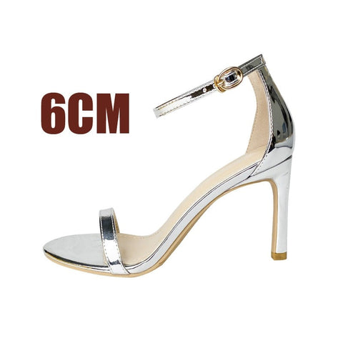 Women Open Toe Ankle Strap Stiletto Heel