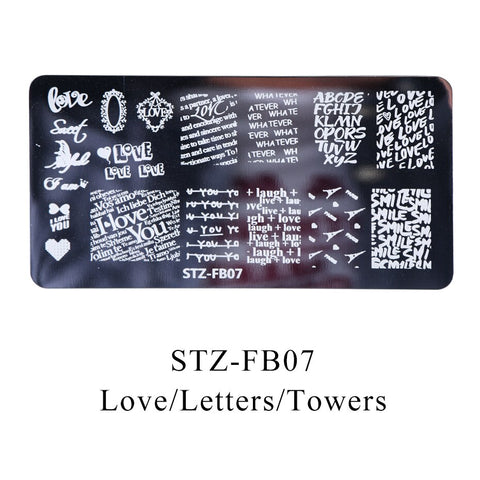 New Nail Stamping Lace Petals