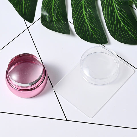 4cm(1 Set) Round Jelly Transfer Painting Stamper