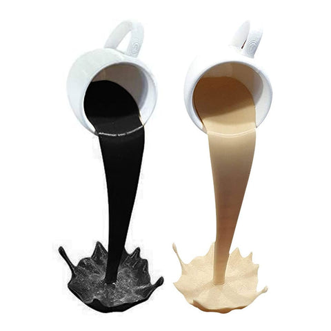 New Resin Statues Floating Coffee Cup Art