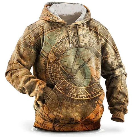 Hoodie Men's Hooded Sweatshirt 3D Printed Letter