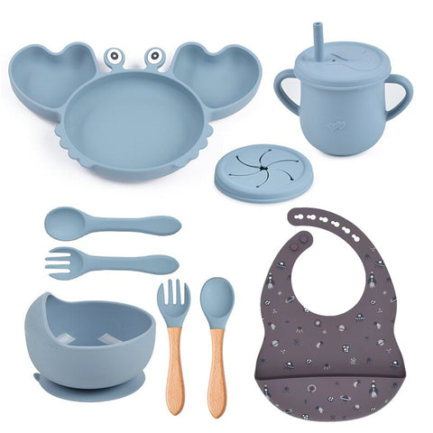 9Pcs Baby Silicone Non-Slip Set