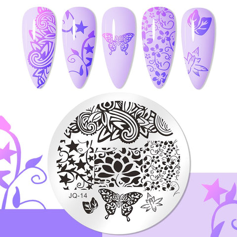 1PC Striped Line Stamping Plates