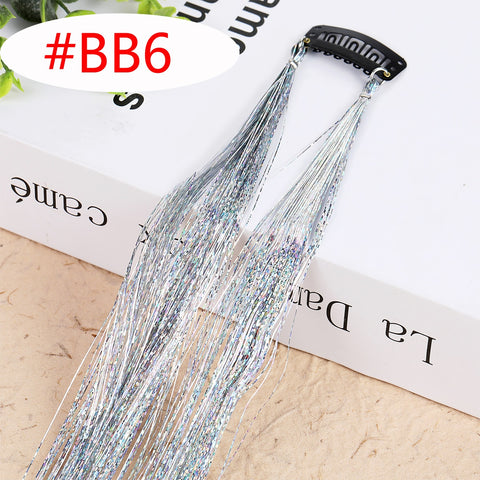 Rainbow Shiny Sparkle Hair Tinsel Kit