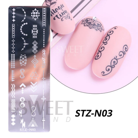 New Plam Tree Nail Stamping Plates