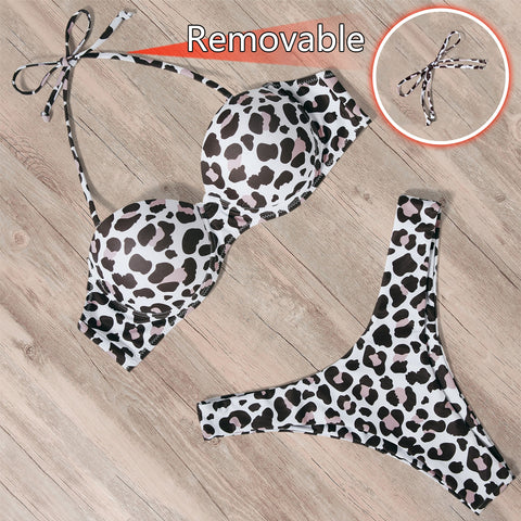 Women 2023 Leopard Brazilian Bikini Set