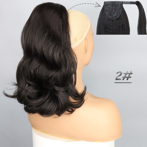 2 Plastic Comb Drawstring Ponytail Hair Extension