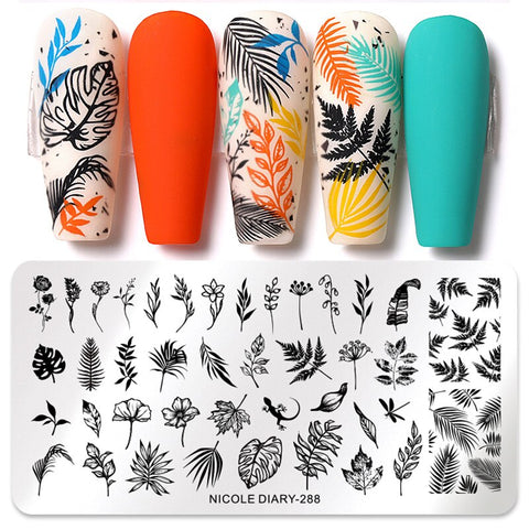 New Flower Stripe Design Stamping Plates