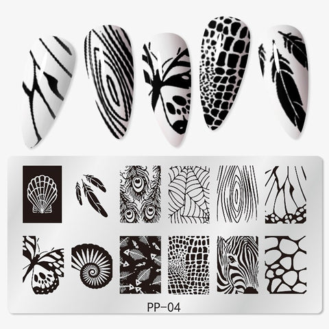 New Square Round Nail Stamping Plates