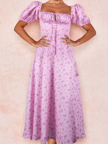 Women Floral Print Long Dress