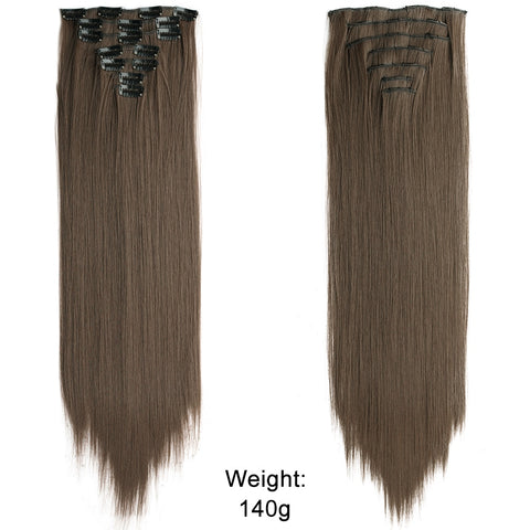 New Long Straight Clip In Hairpiece Hair Extensions