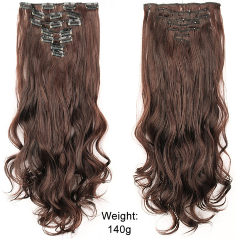 New Long Straight Clip In Hairpiece Hair Extensions
