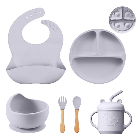 Baby Silicone Plate Spoon Set