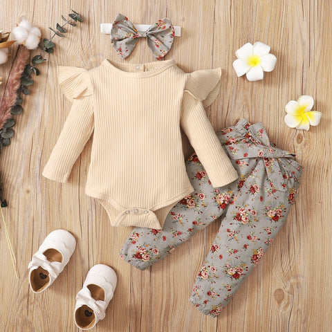 3Pcs Baby Girl Clothes Set