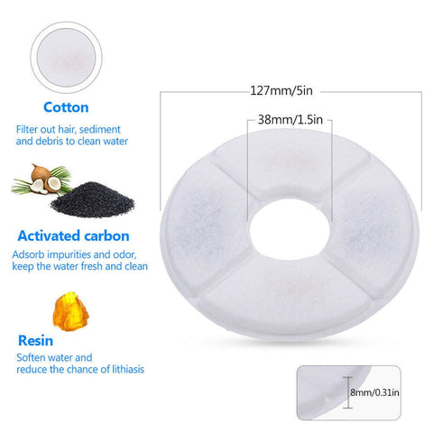 Pet Activated Carbon Filter For Water Fountain