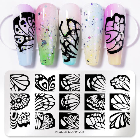 New Flower Leaves Nail Stamping Plates
