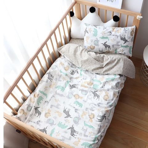 3 Pcs Baby Crib Bedding Set
