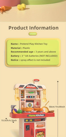 Realistic Pretend Play Cooking Toy for Kids, Chef Play set