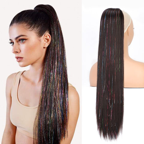 30inch Synthetic Drawstring Ponytail  Clip