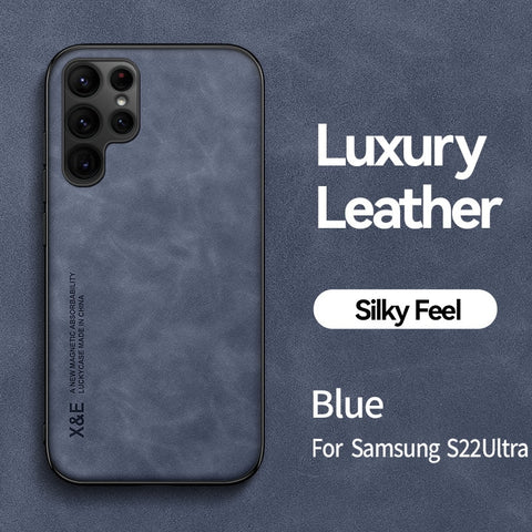 New Magnetic Sheepskin Leather Case